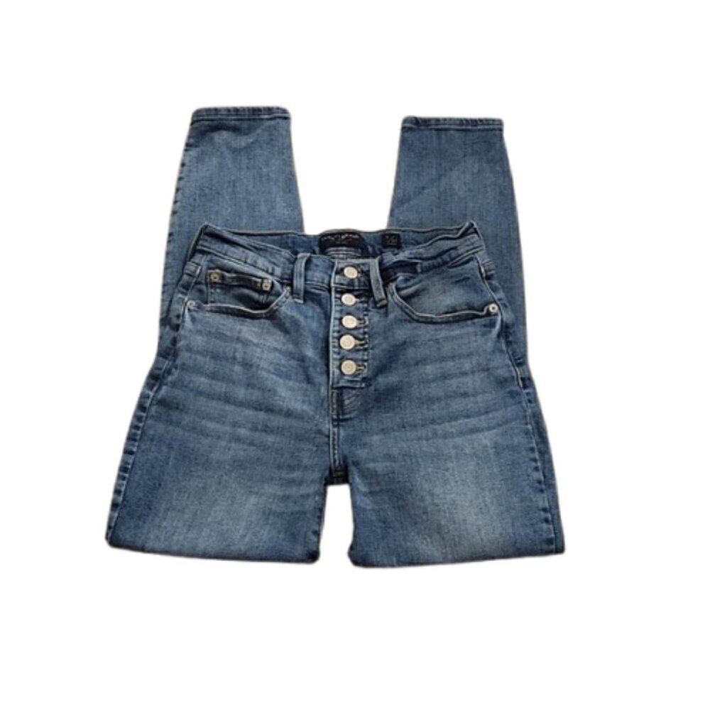 Lucky Brand Button Fly High Rise Bridgette Skinny Ankle Jeans